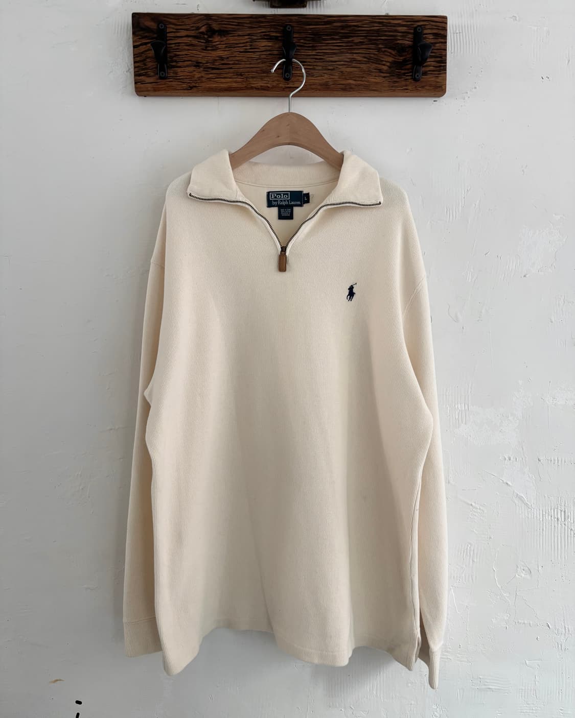 Polo 폴로 랄프로렌 아이보리컬러 니트 하프집업  상품이미지3