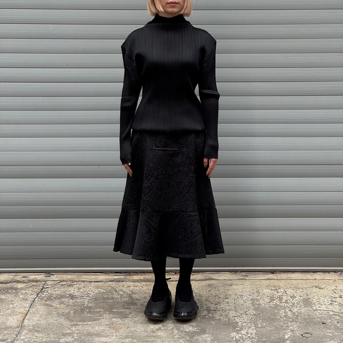 Pattern Black Skirt 상품이미지8