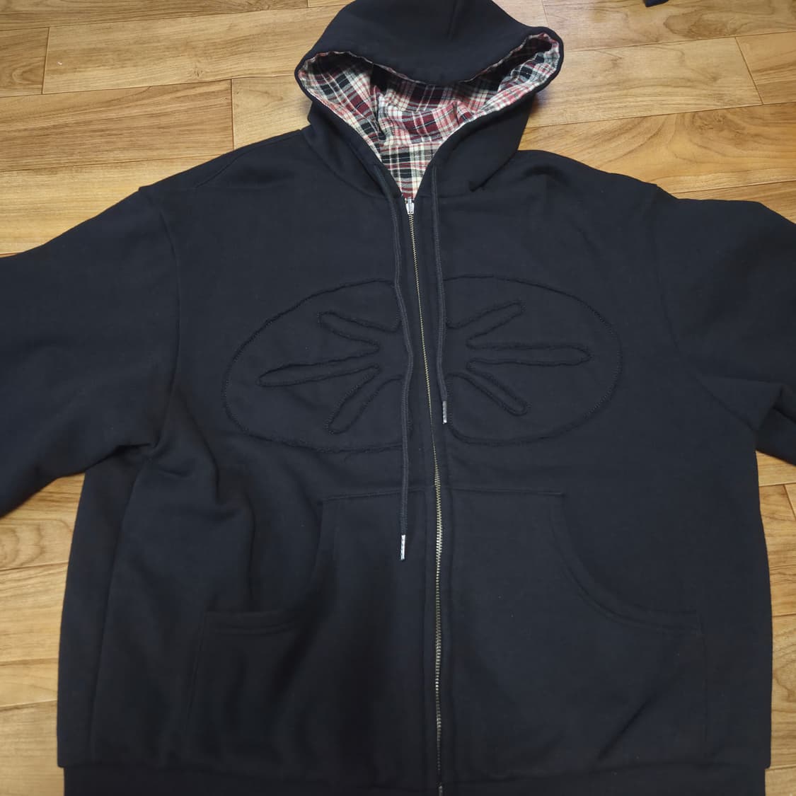 [L]ertr 이알티알 리버시블 체크 레드 후드 집업 상품이미지2