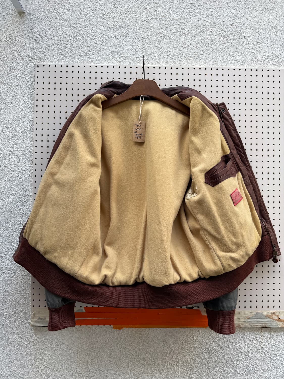 1980s SCOUT COWHIDE FLIGHT 빈티지 A-2 레더봄버 상품이미지3