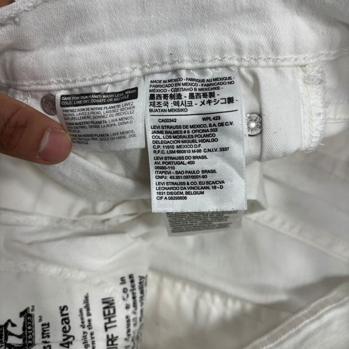 리바이스 511 화이트 진 v0267 상품이미지6