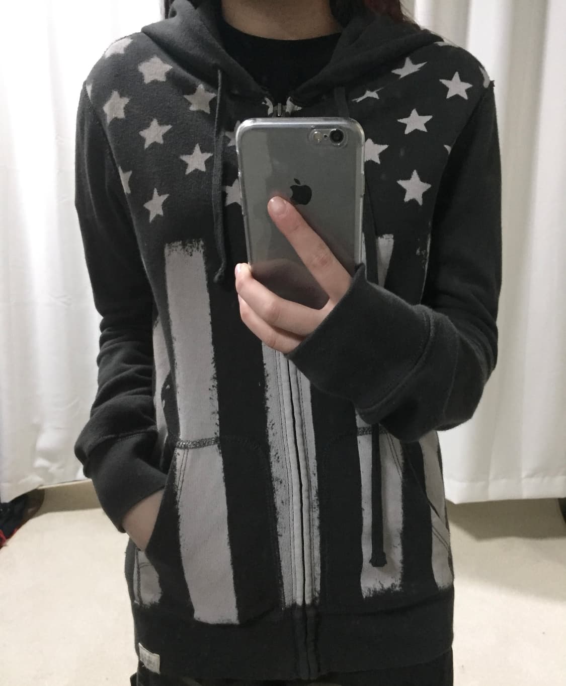 폴로 랄프로렌 성조기 그레이 스타 별 후드집업 상품이미지1