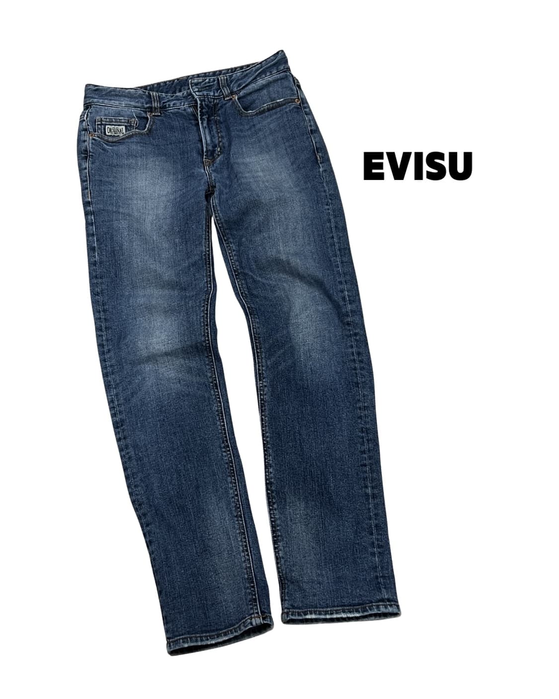 에비수 진스 슬림핏 중청 데님 팬츠 상품이미지1
