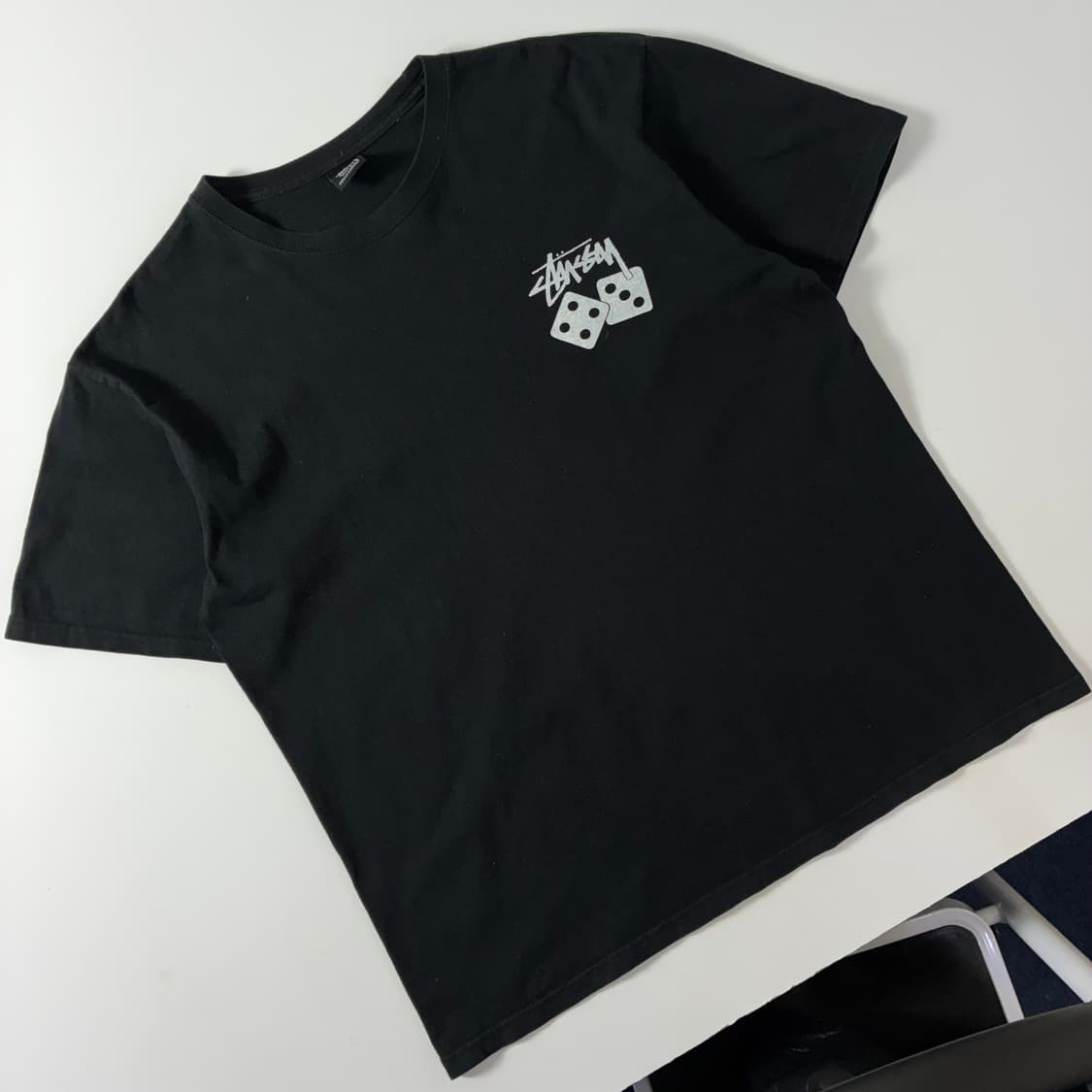 Stussy  스투시 다이스 피그먼트 다이드 블랙 반팔티셔츠  상품이미지3