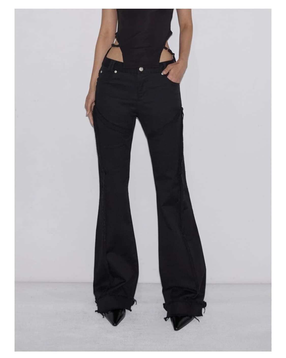 이네기 Bowed Raw Cut Bootcut Pant 상품이미지4