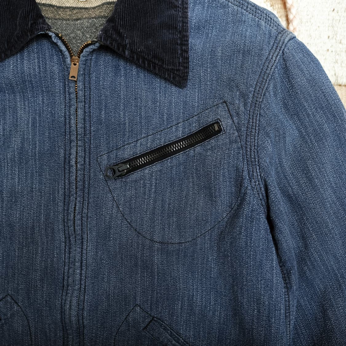 웨어하우스 라인드 스포츠 자켓-블루 36사이즈 (추천 55) 상품이미지4