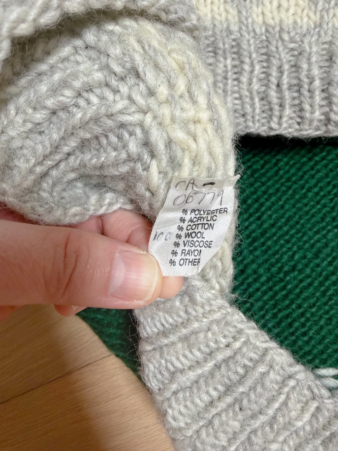 노르딕 패턴 그린 니트 상품이미지5