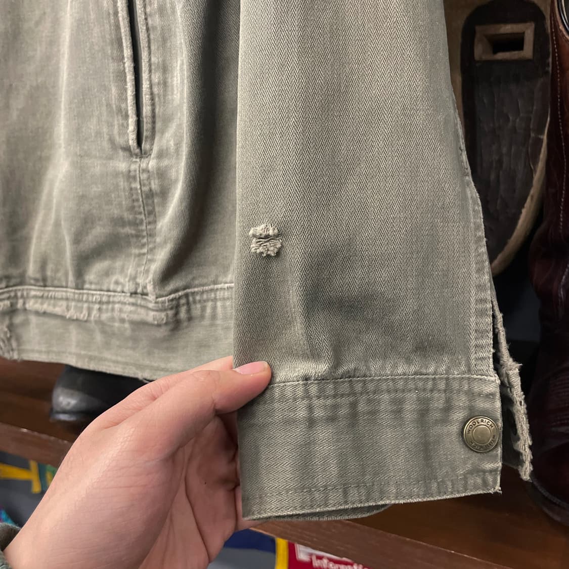 울리치 빈티지 데미지 디테일 크롭 바이커 자켓 N121 상품이미지6