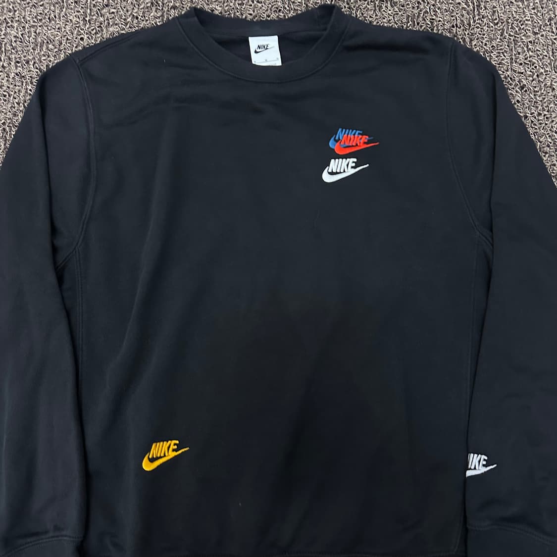 NIKE 나이키 로고 자수 맨투맨 블랙 M 상품이미지2
