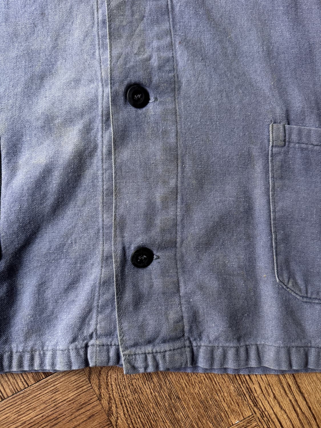[S]90's 빈티지 더티워싱 트윌코튼 프렌치 워크 자켓 상품이미지5
