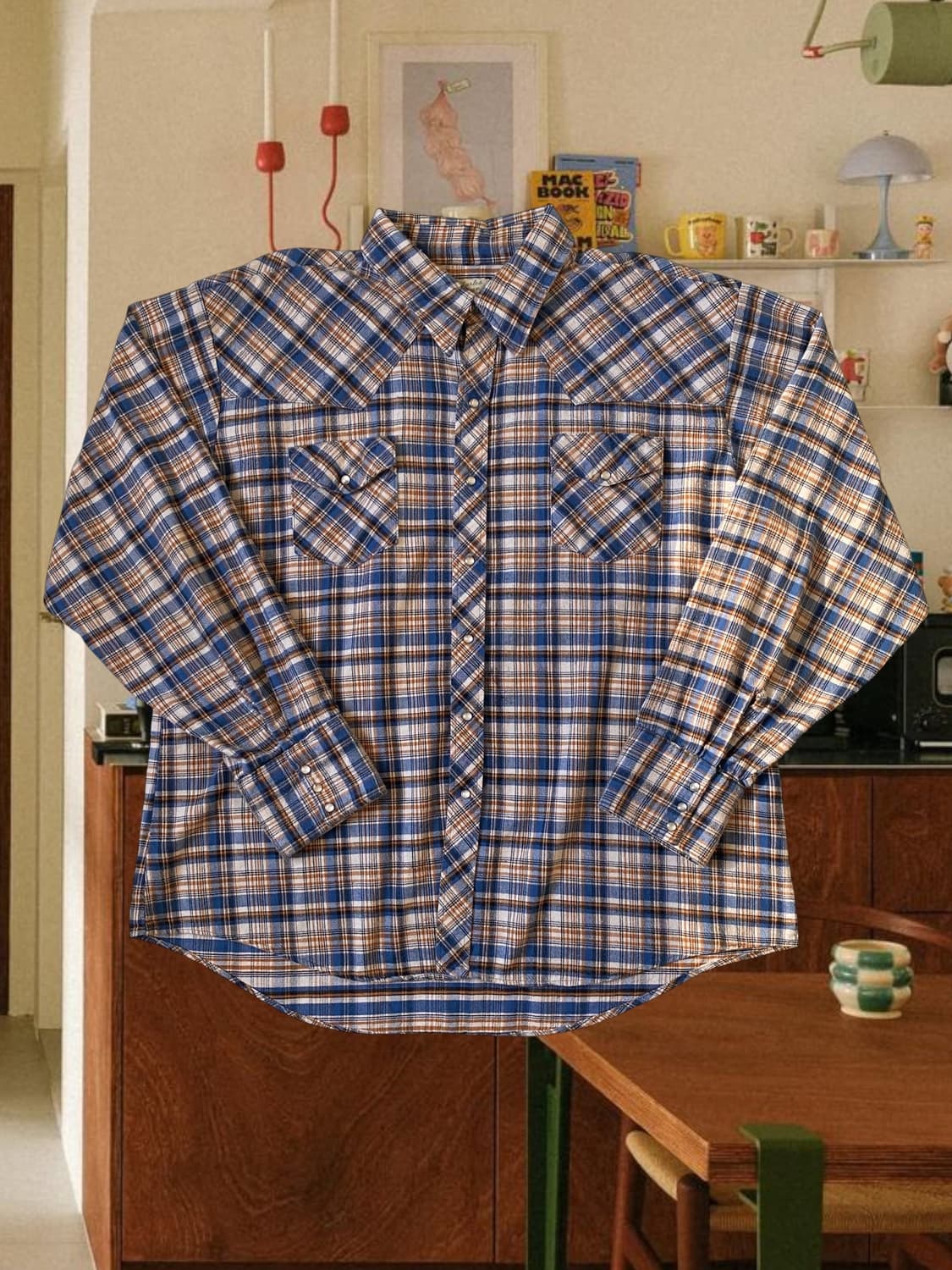 포켓 체크 셔츠 (Man 3XL) AB1312 상품이미지1