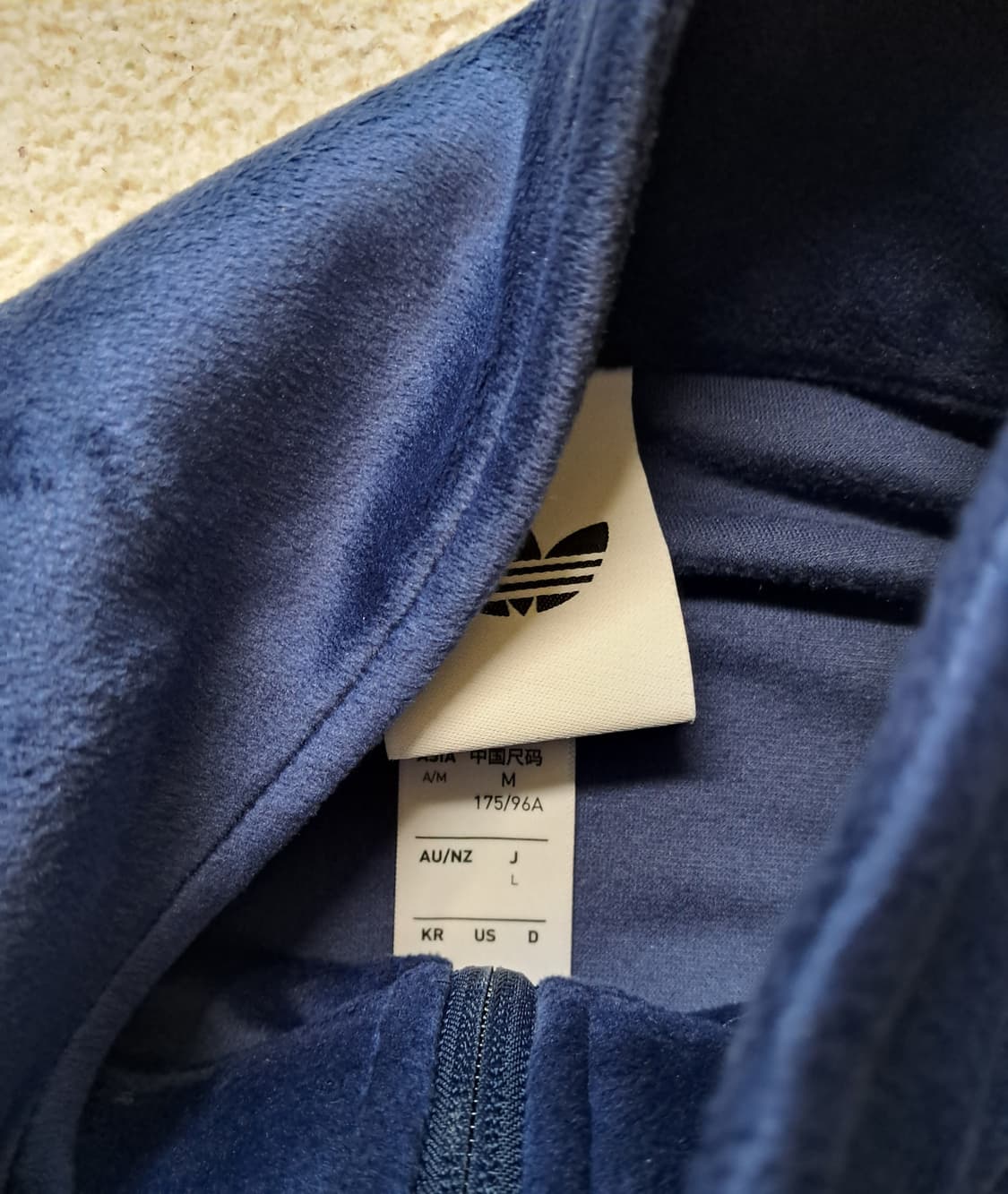아디다스 베켄바우어 벨루어 트랙 자켓 나이트 인디고  상품이미지4