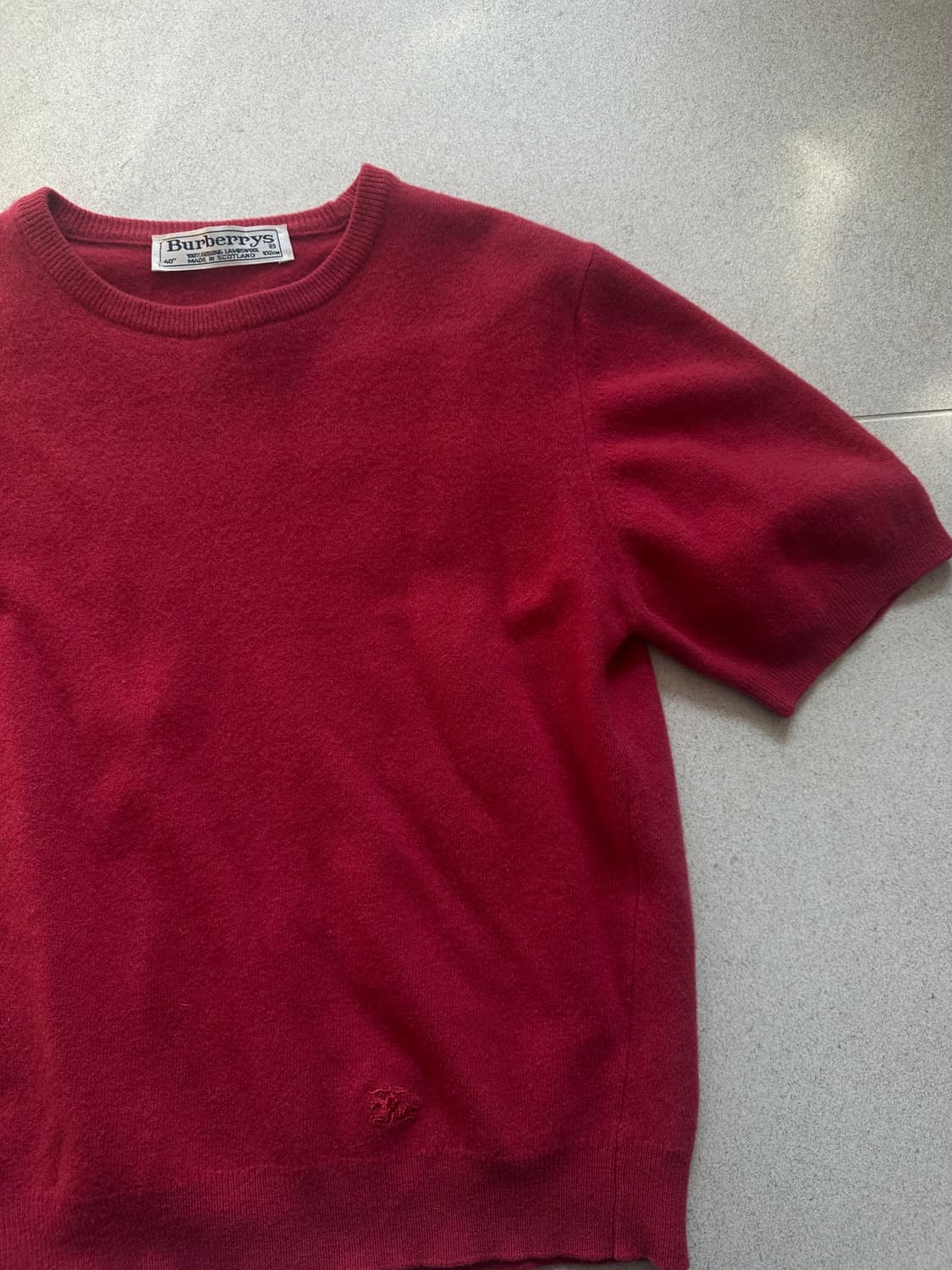 버버리 반팔니트 레드 상품이미지4