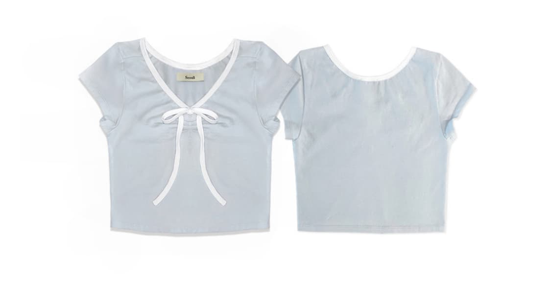 서울리 seouli toute tee blue soda 반팔 토트티 상품이미지2