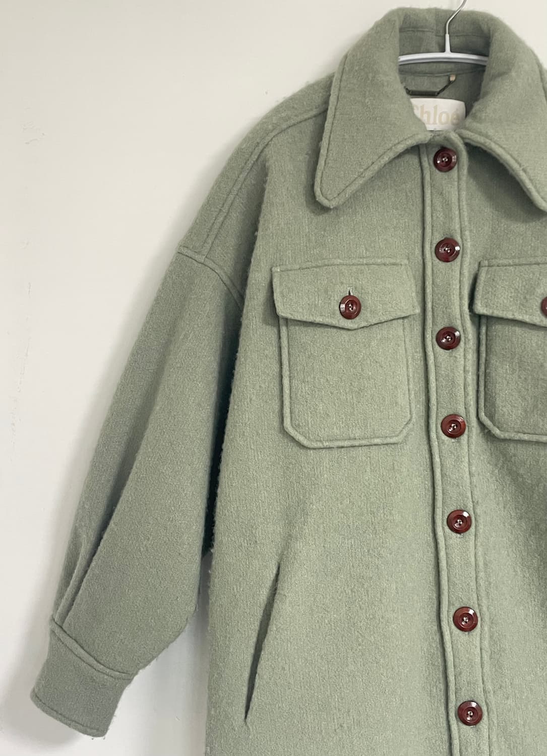 [S] Chloe 끌로에 부클 오버핏 코트 상품이미지4