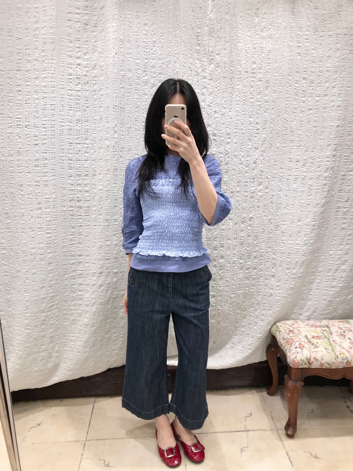 Ease flare crop denim 상품이미지7