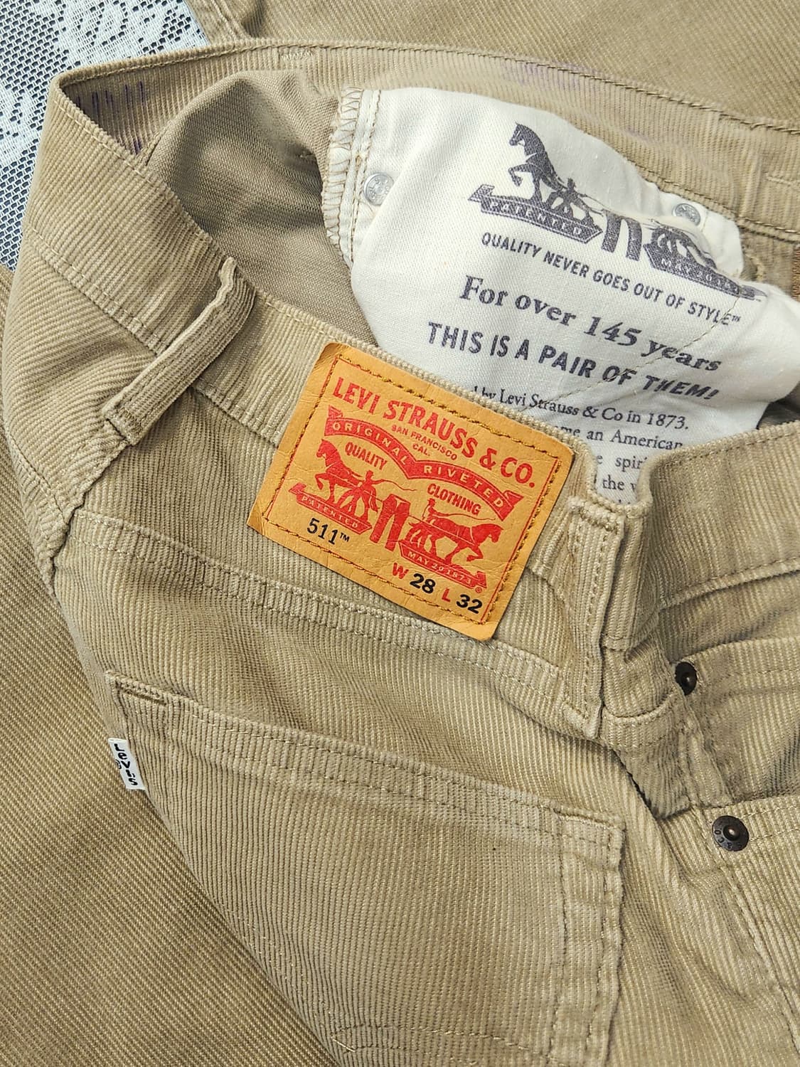 리바이스 511 여성 코듀로이 바지55 상품이미지5