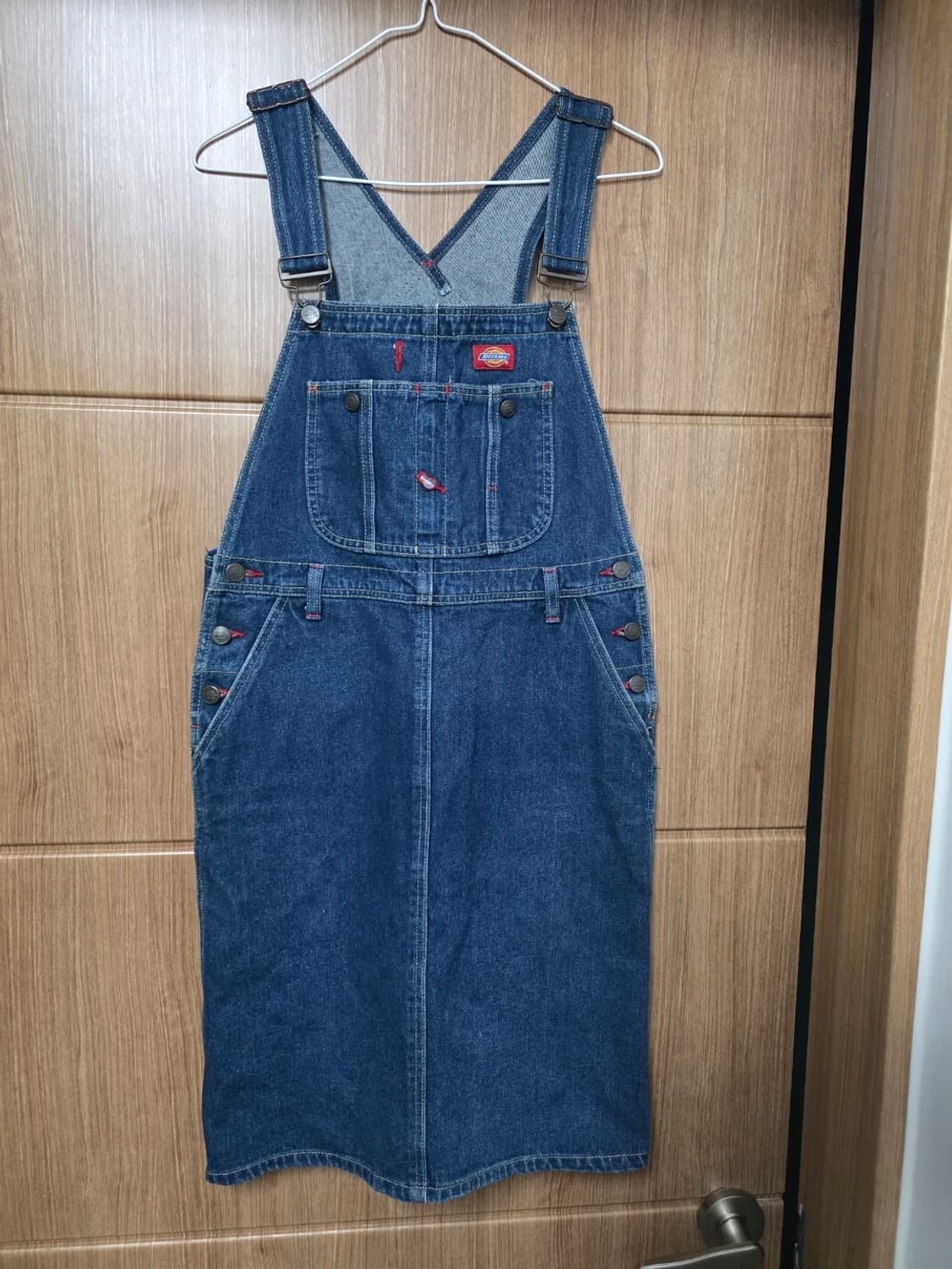 디키즈 멜빵 데님 스커트 오버롤 스커트 M 상품이미지1