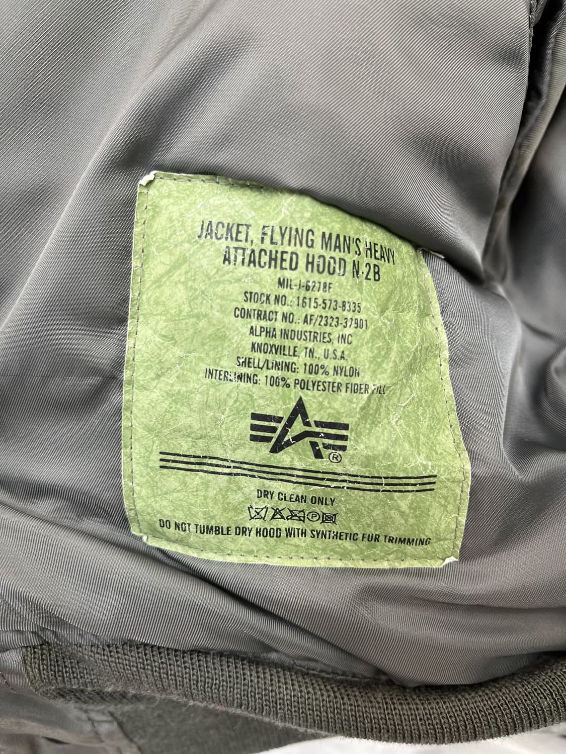 알파 인더스트리 U.S.A.F N-2B 파카 상품이미지8