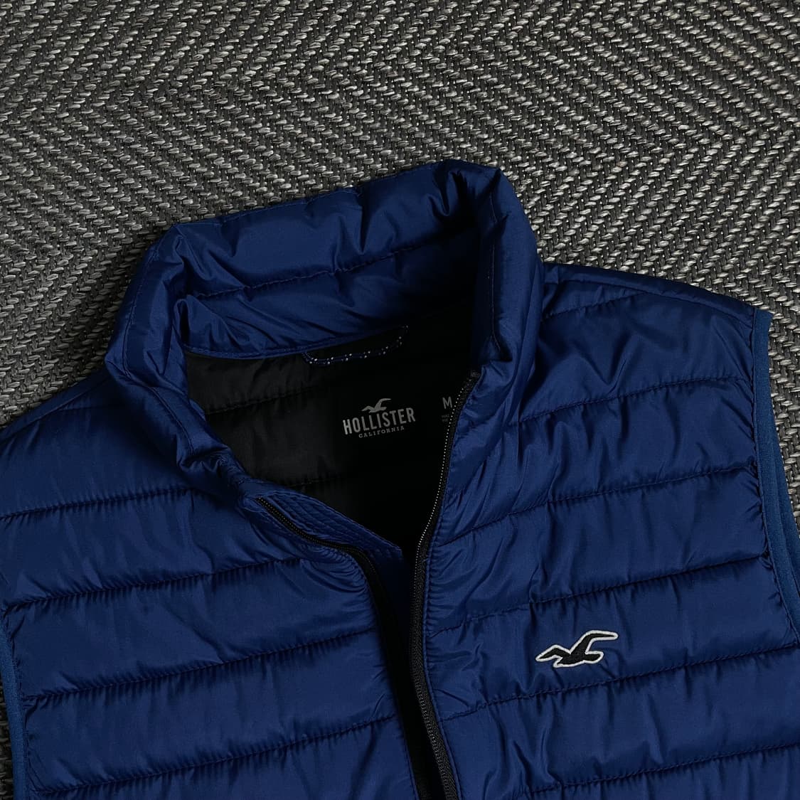 홀리스터 자수로고 경량 퀼팅 베스트 네이비y 4876 상품이미지4