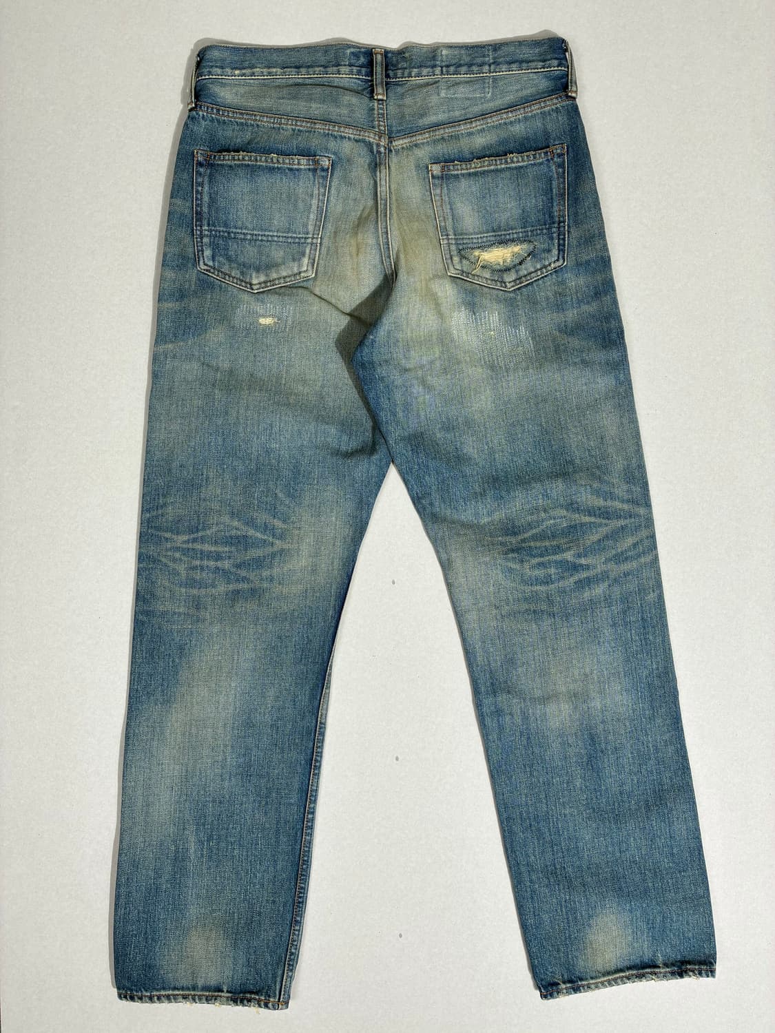 FDMTL 펀더멘탈 클래식 핏 셀비지 디스트로이드 누빔 데님 상품이미지5