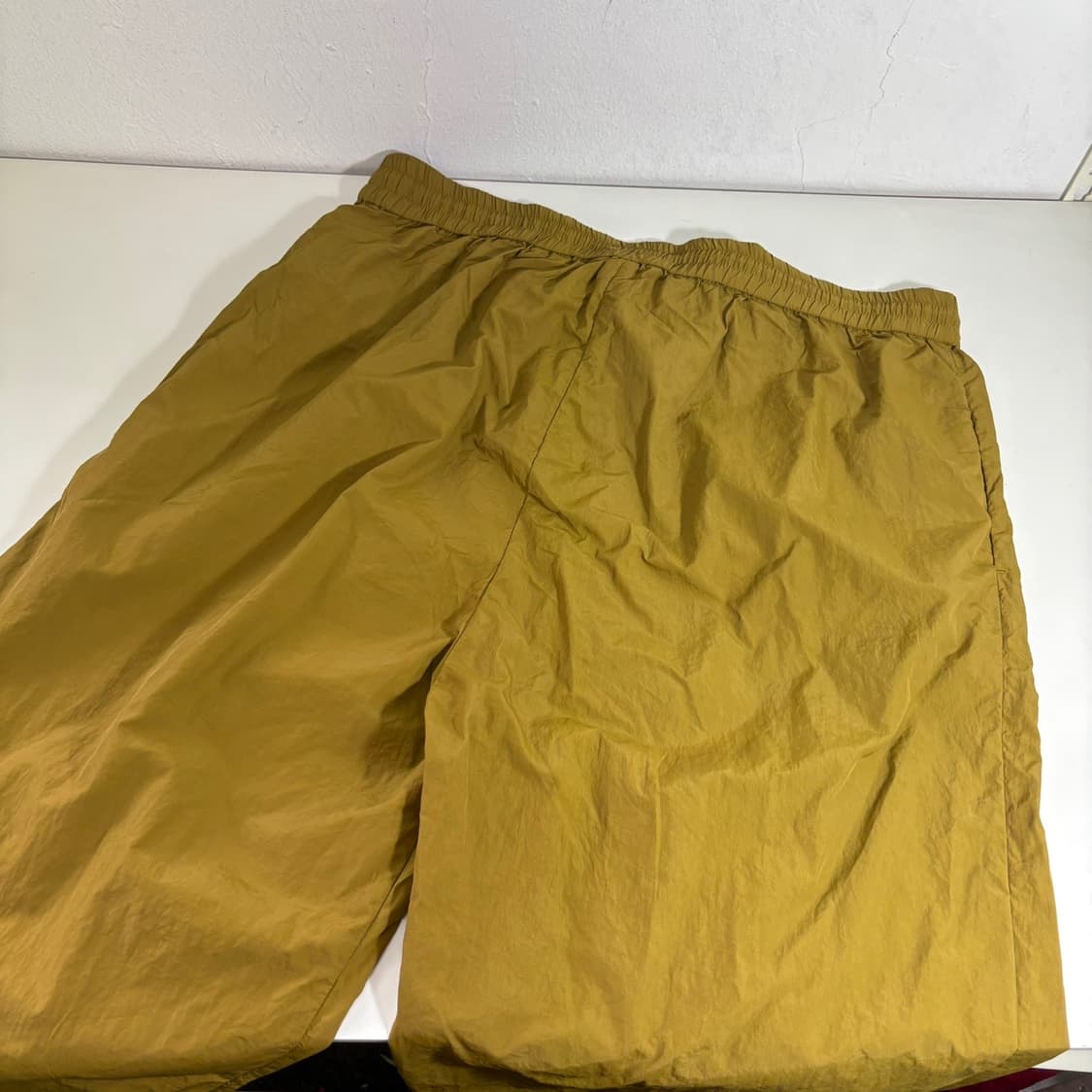 L-XL 흐앤므 H&M 올리브카키 루즈핏 부스럭폴리 조거팬츠 상품이미지4