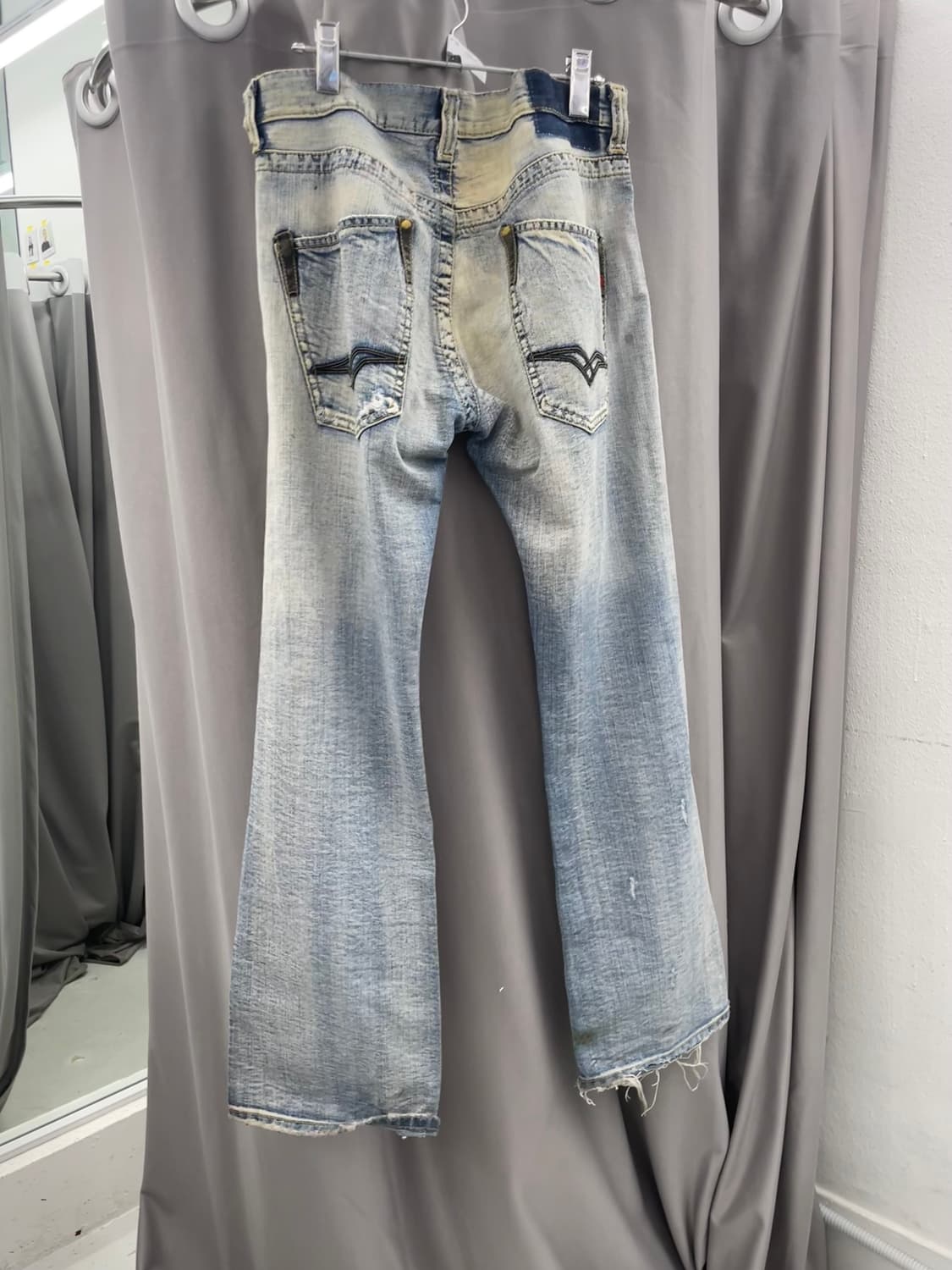 아이스 워싱 데미지 데님진  상품이미지4