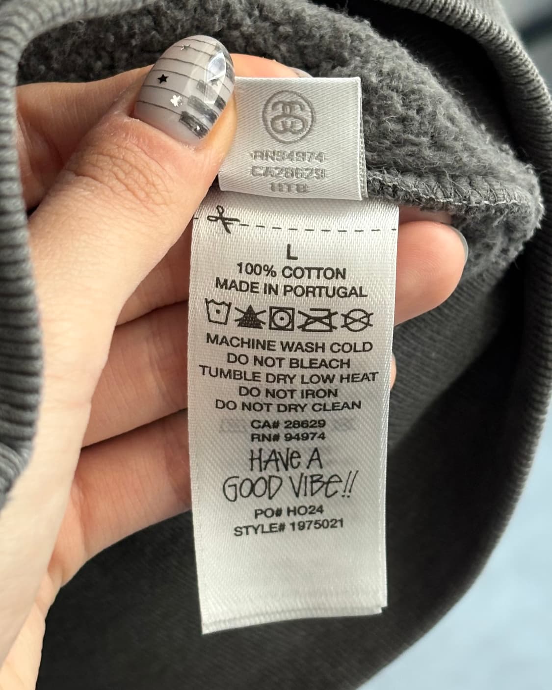 Stussy 스투시 차콜 컬러 피그먼트 후드집업 상품이미지6