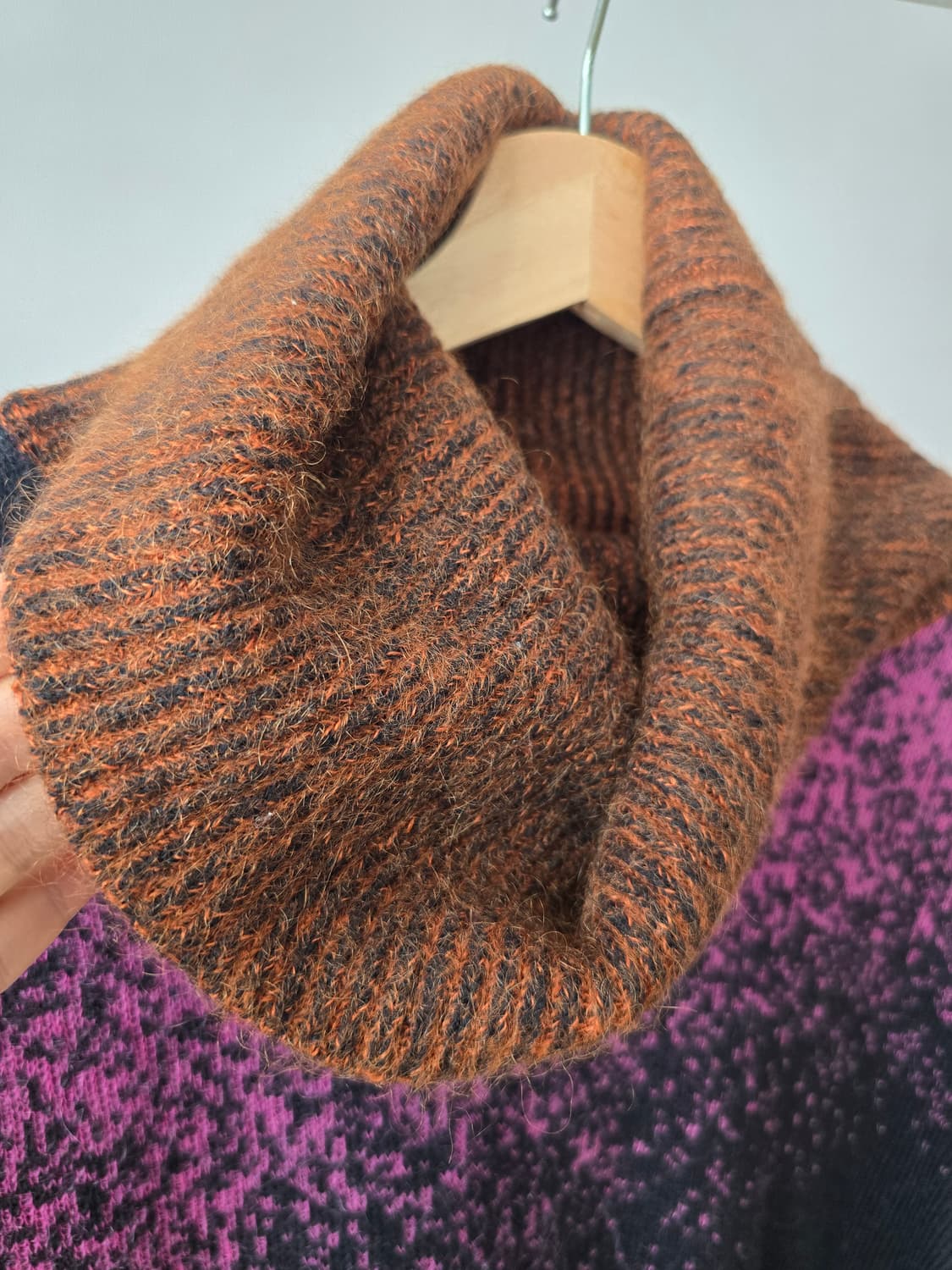 믹스 컬러 터틀넥 울 니트  상품이미지2