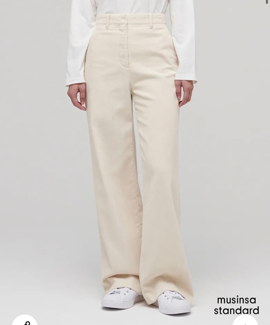 무신사스탠다드우먼 코듀로이 골덴팬츠 -크림 27 상품이미지3