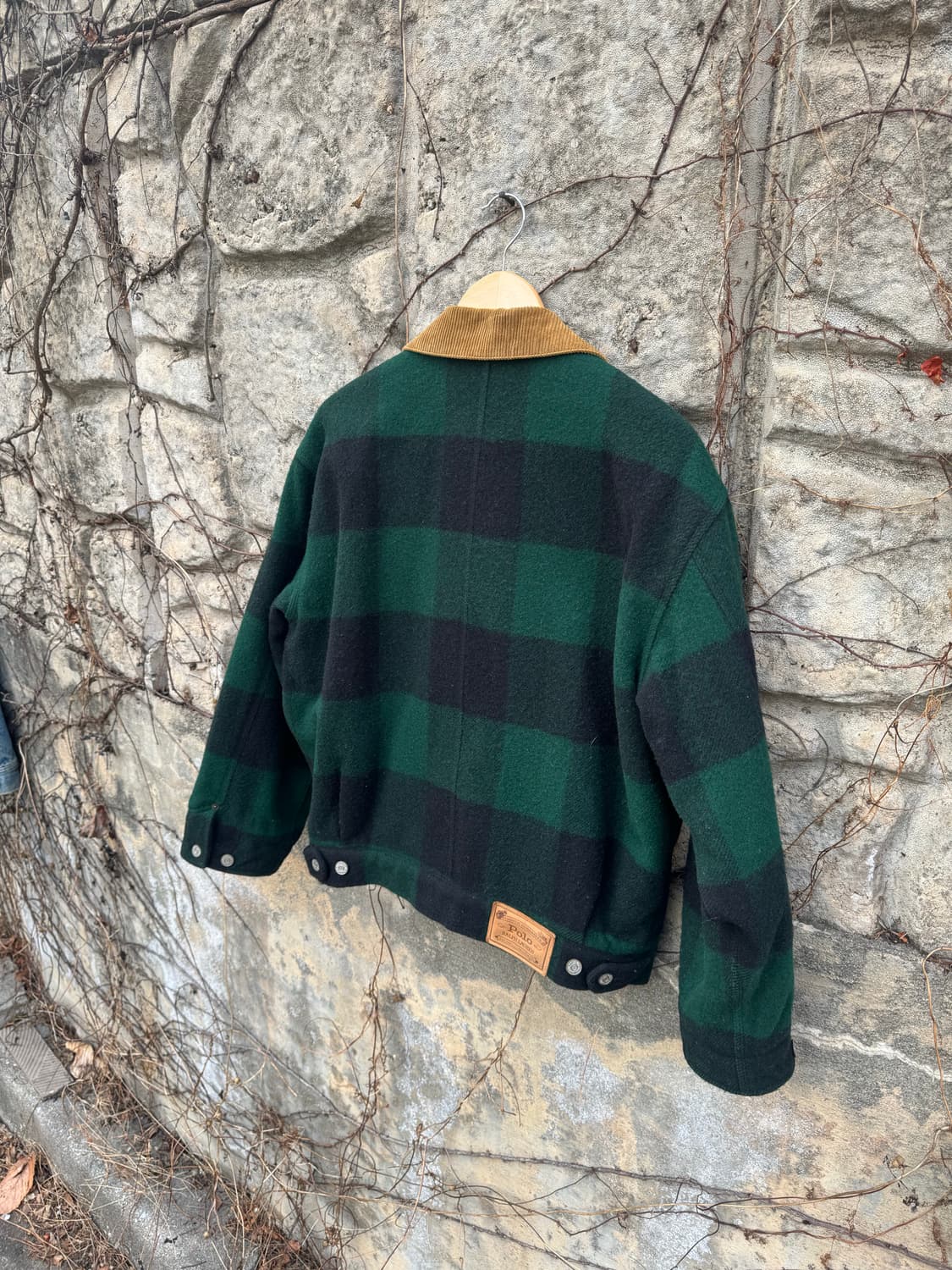 90s 폴로 랄프로렌 빈티지 덩가리 버팔로 체크 울 자켓 상품이미지4