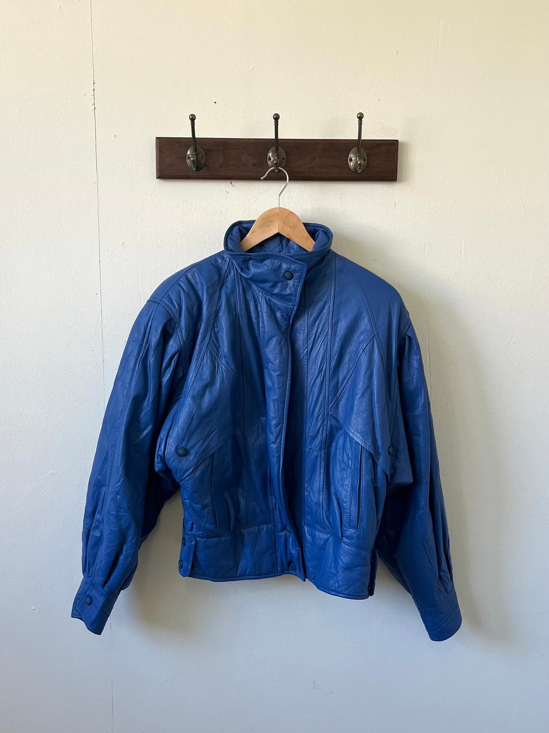 80‘s Giandor 실루엣 레더 자켓 상품이미지1