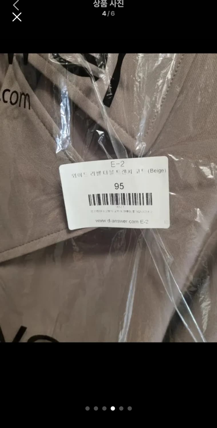 디앤써 오버사이즈 트렌치코트 95 사이즈 팝니다 <새제품> 상품이미지4