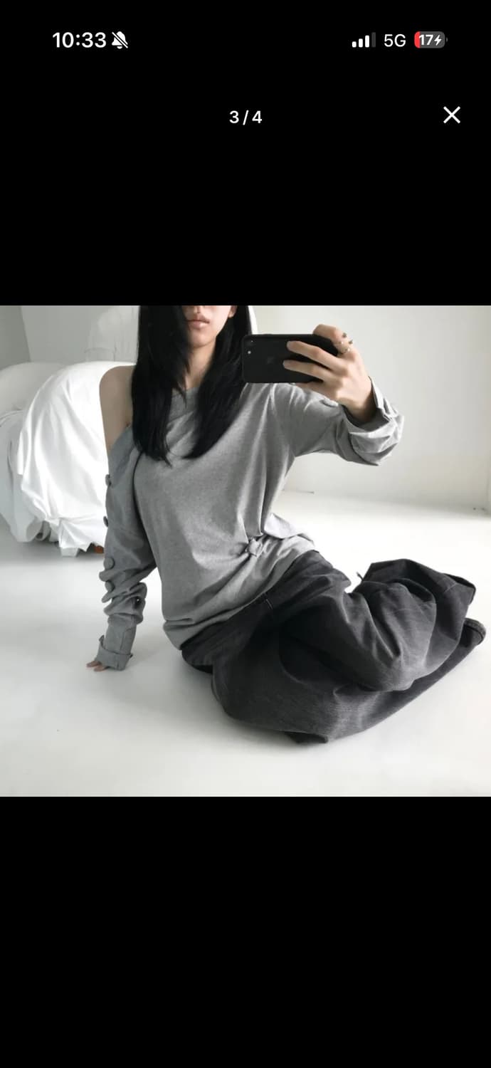 point button boatneck t  상품이미지2