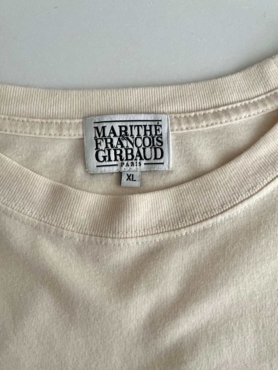 XL) 마리떼 프랑소와저버 클래식 반팔 티셔츠 크림 상품이미지4