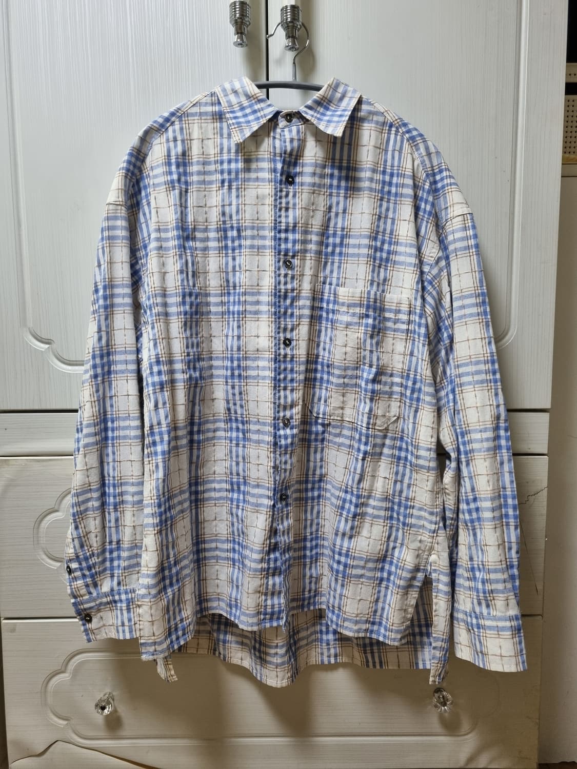 밈더워드로브 빈티지 워시드 체크 셔츠 1사이즈 상품이미지2
