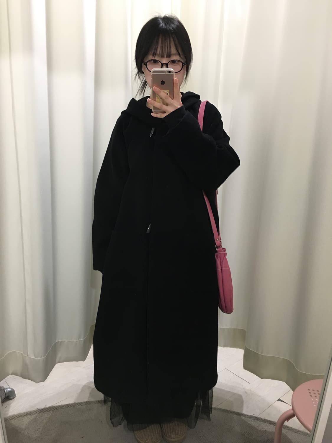 더플 후드 롱코트 상품이미지2