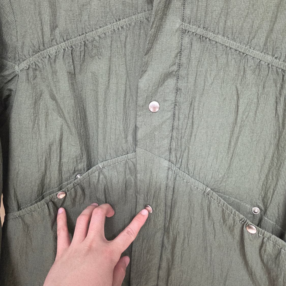 [2] 이얼즈어고 오버 다이드 에어 푸퍼 자켓 그린 올리브 yearsag 상품이미지3