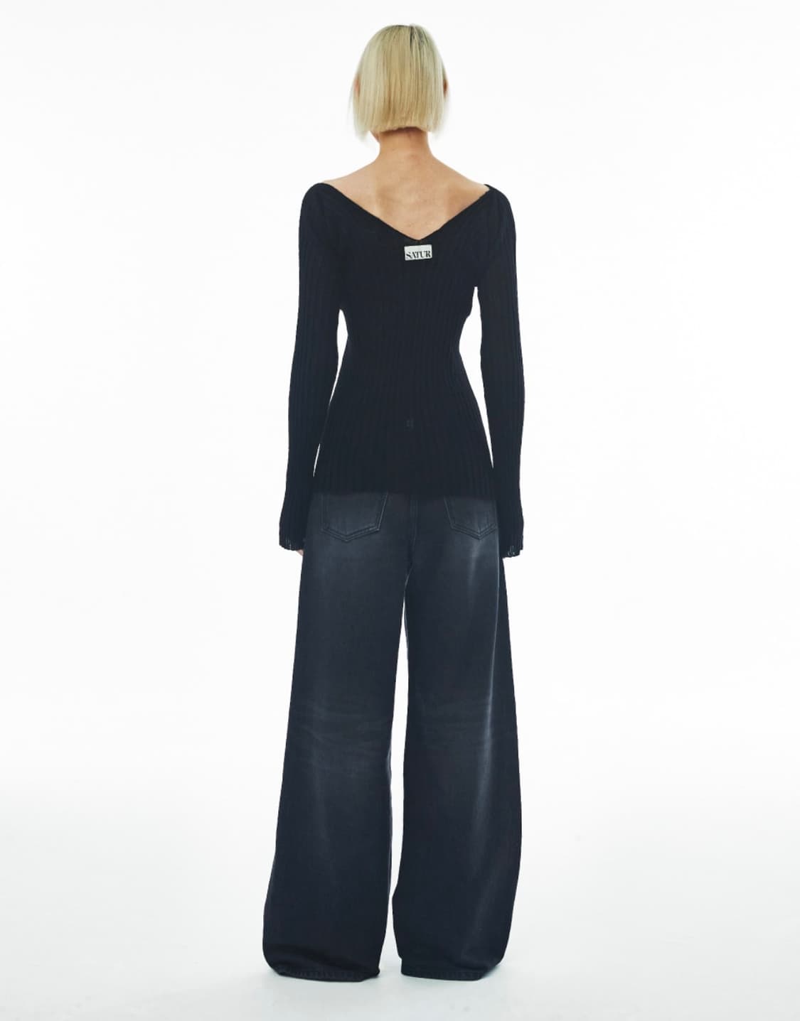 세터우먼 레인 미드라이즈 스트레이트 데님팬츠 블랙(M) 더콜디스트모먼트 상품이미지7