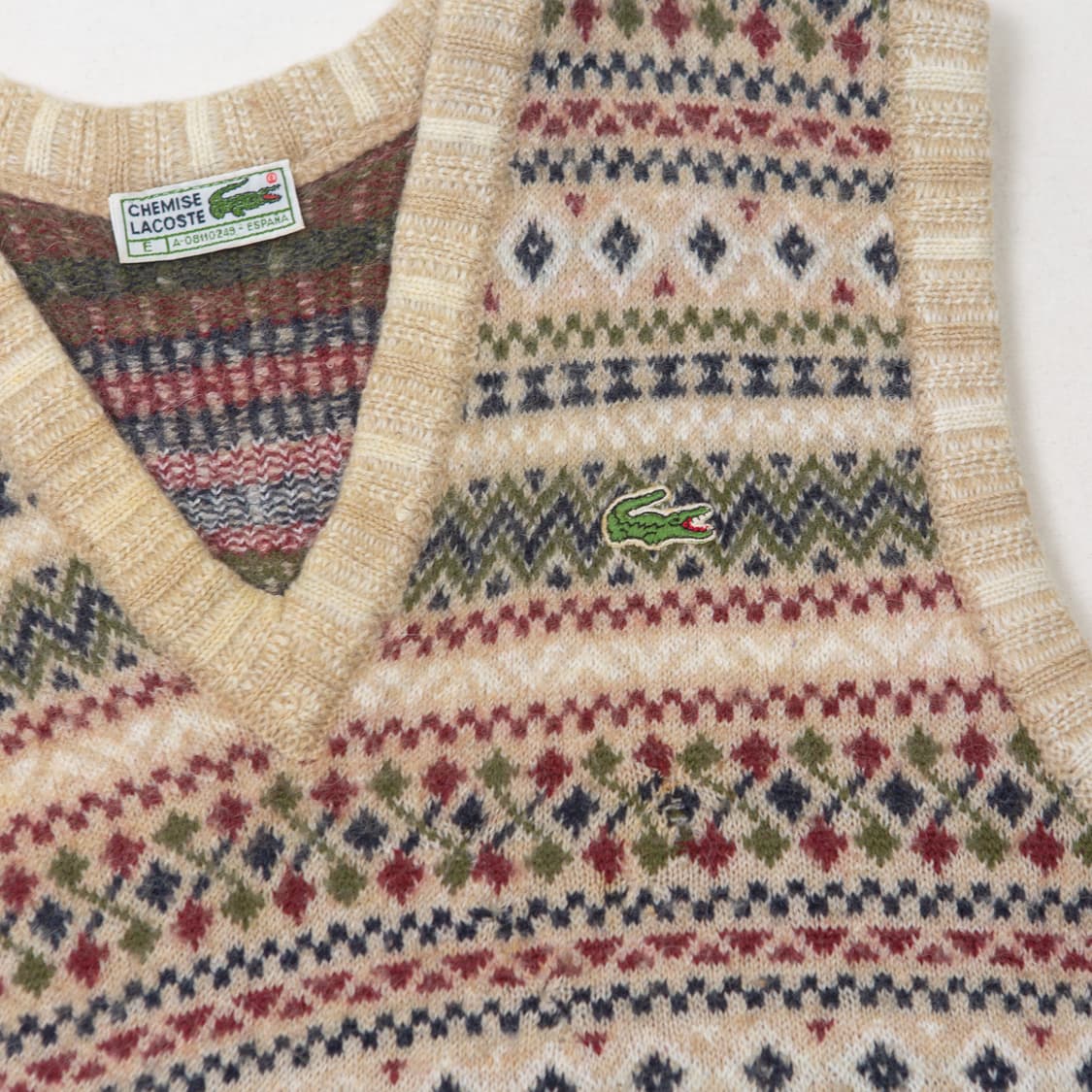 70s Chemise 라코스테 페어아일 니트 베스트 상품이미지2