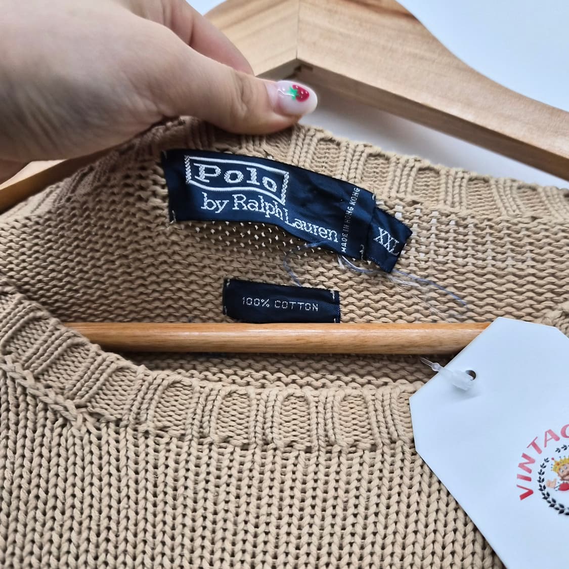 폴로 랄프로렌 베이지 니트 스웨터 남성 2XL 상품이미지3