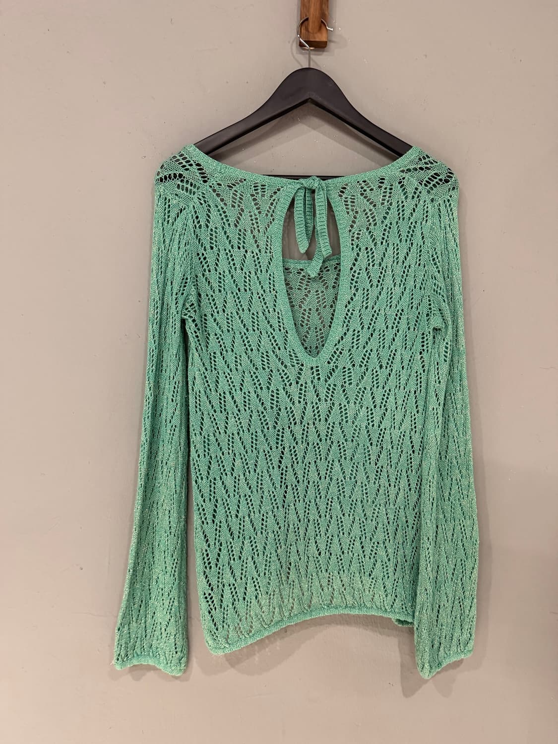 Mint punching detail summer knit top 상품이미지9