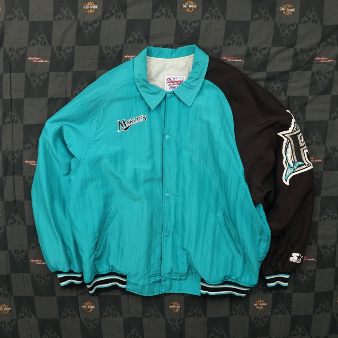 90S 스타터 플로리다 말린스 봄버 자켓 3XL B17 상품이미지1