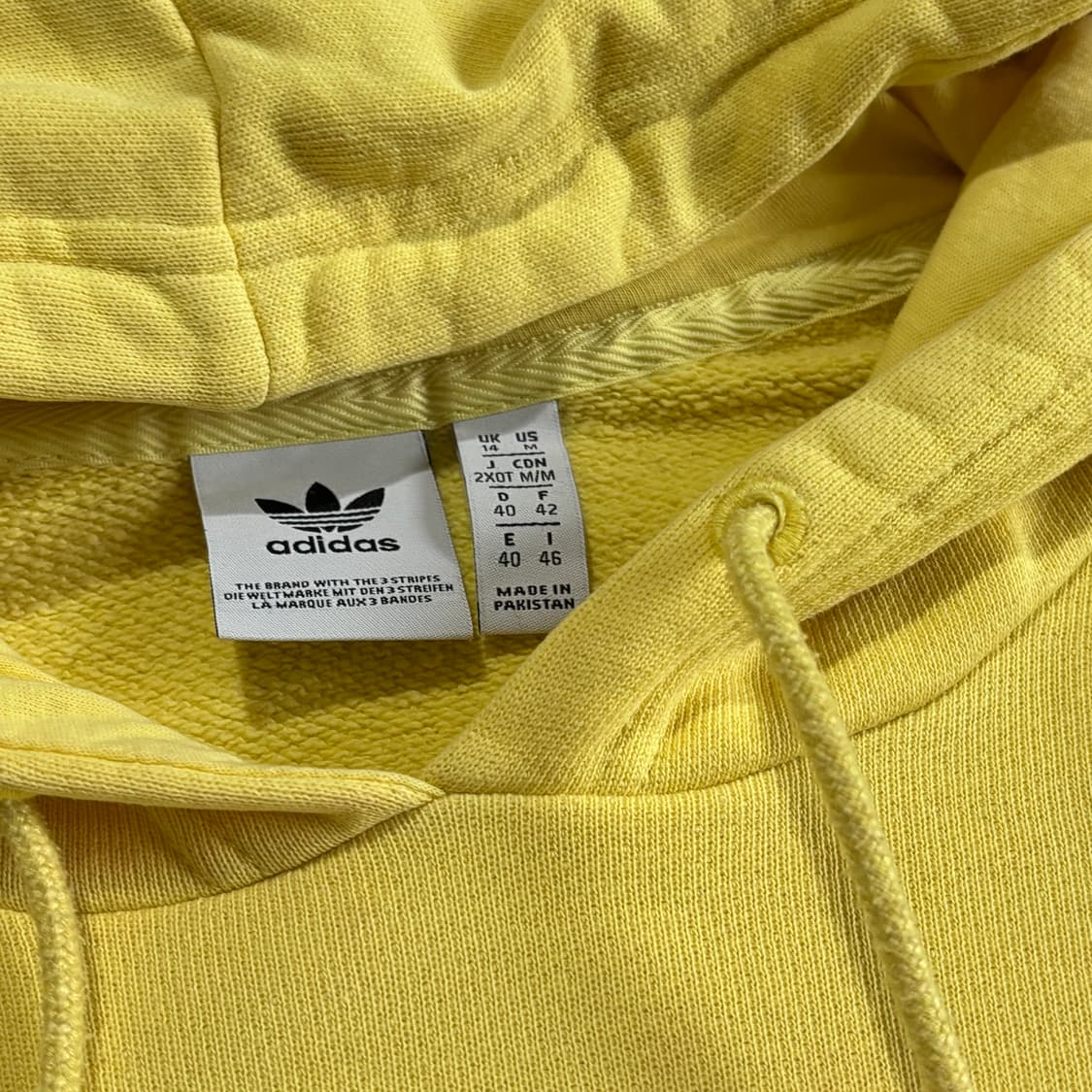 아디다스 파이어버드 옐로우 노랑 빅 로고 후드티 상품이미지5