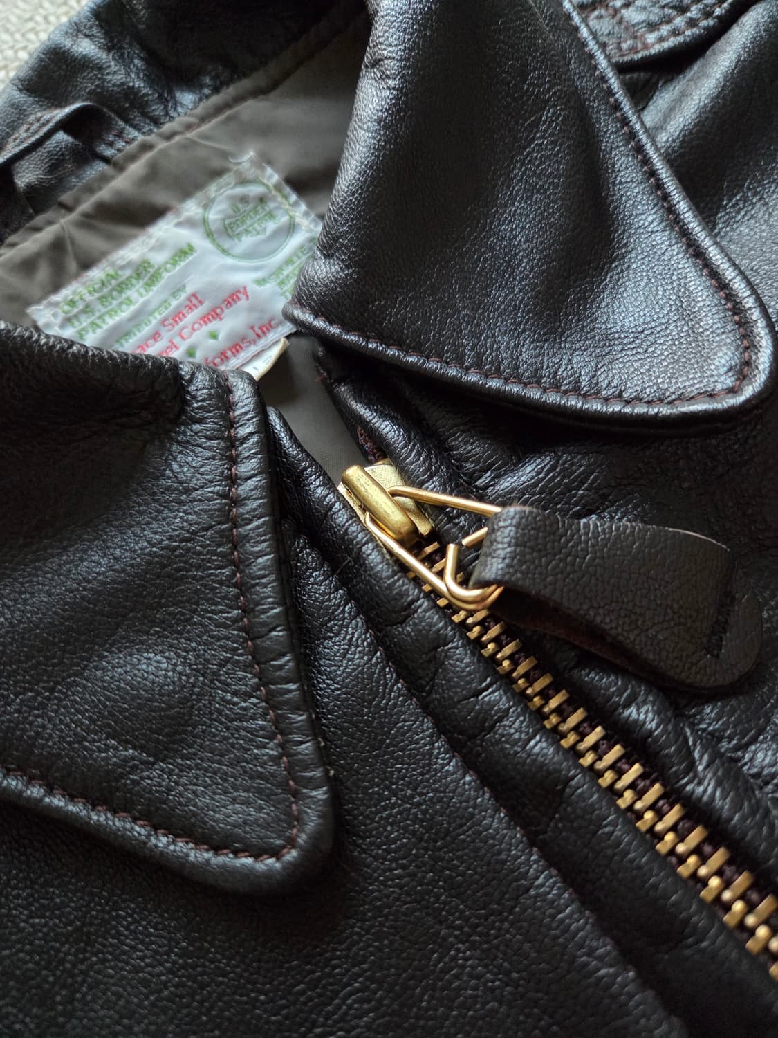 90s OG US 보더 패트롤 레더 듀티 자켓 상품이미지3