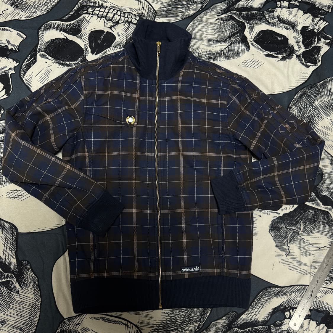아디다스 00s 체크 블루종 져지 100사이즈 상품이미지2
