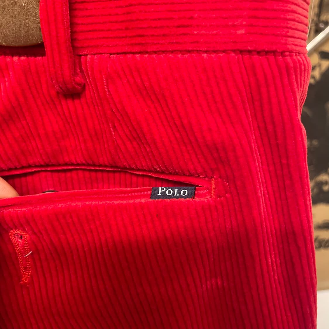 폴로 랄프로렌 데드스탁 레드 슬림 핏 코듀로이 팬츠 N299 상품이미지4