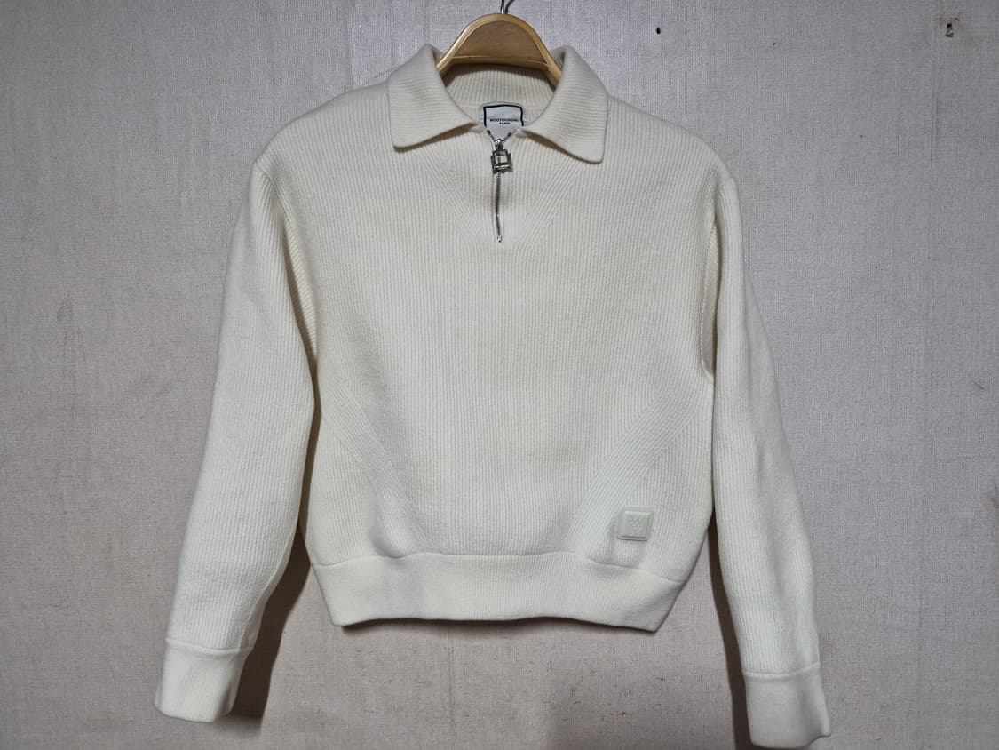 Wooyoungmi 우영미 화이트 니트 하프집업 (48) 상품이미지1