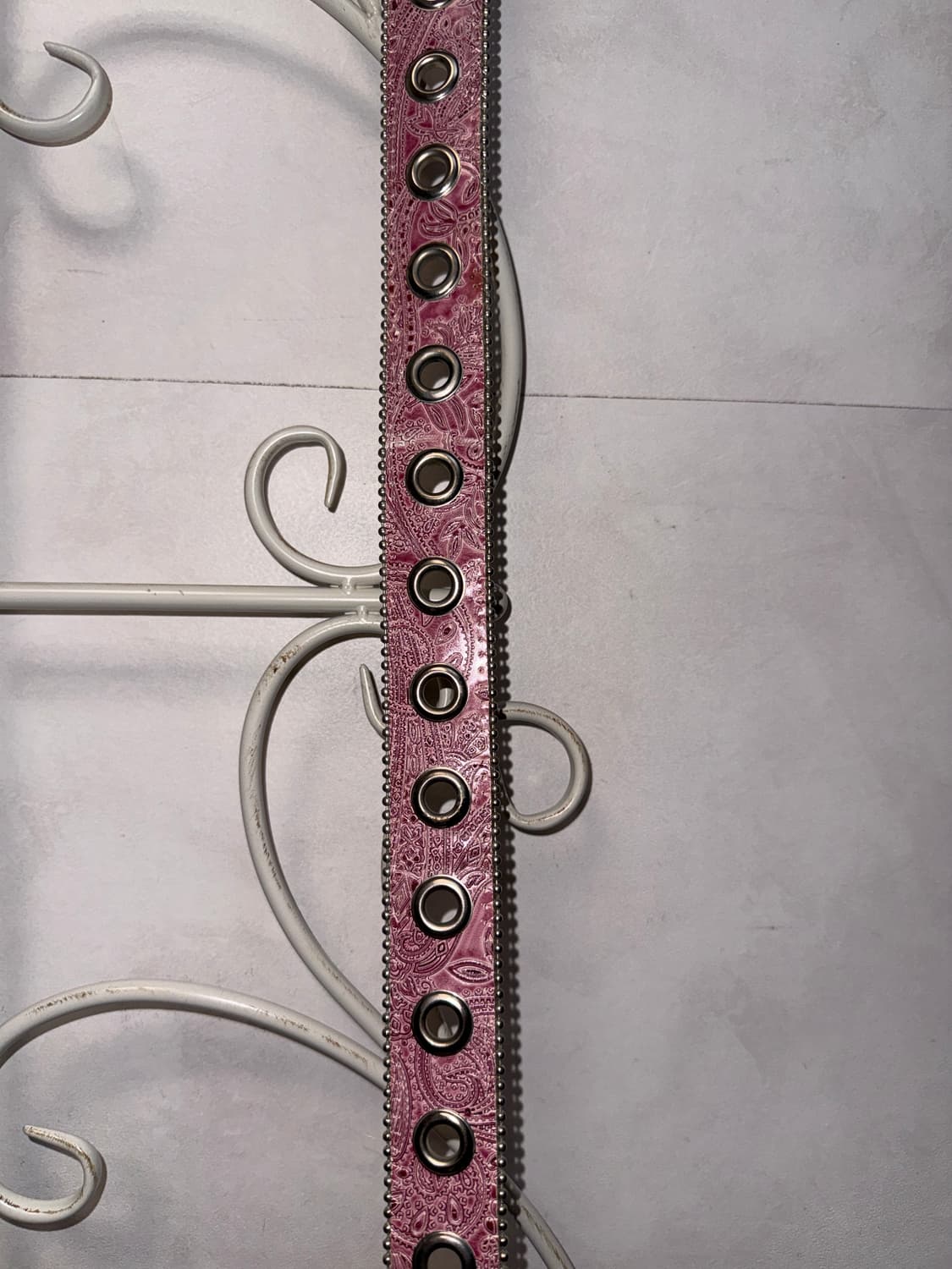 Pink ethnic paisley pattern punching 벨트 상품이미지6