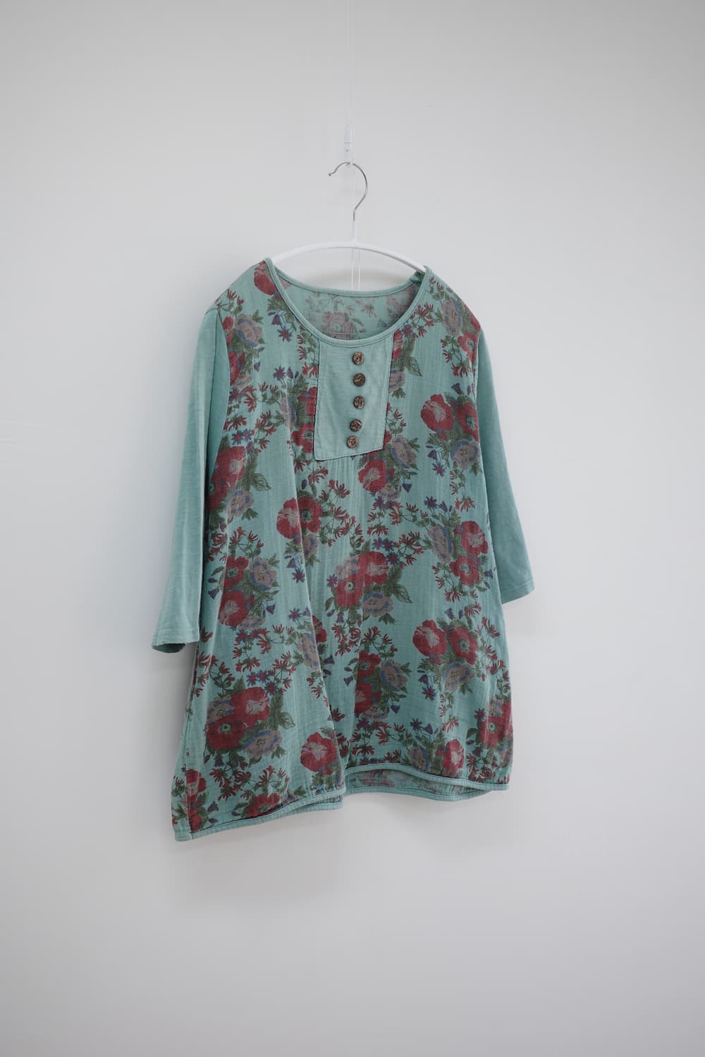 Blue-green flower blouse 상품이미지8